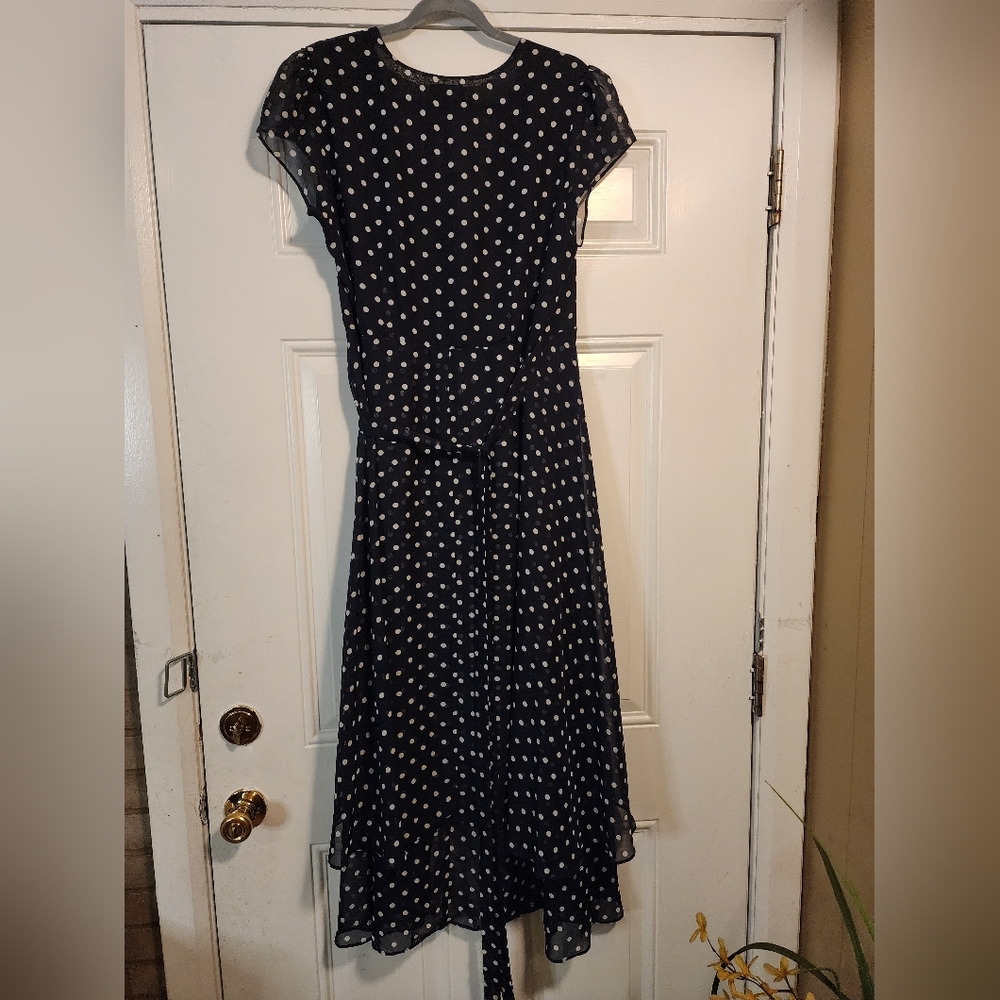 New ABS Collection Navy Polka Dot Dress - Picture 4 of 9